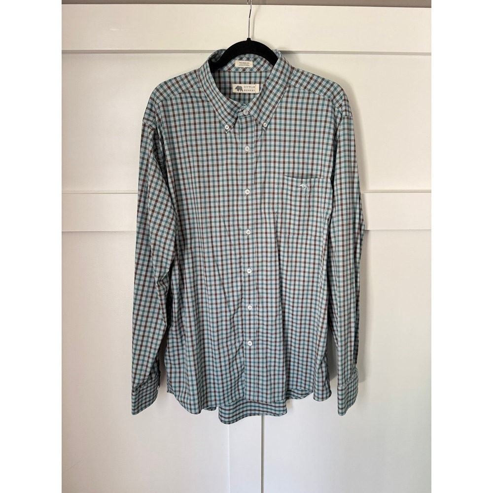Onward Reserve Tailored Fit‎ XXL blue brown plaid EUC